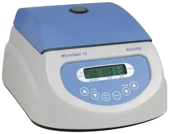 Minicentrifuge "Microspin 12" up to 14,500 rpm for tubes 1.5/2 ml (Eppendorf), BioSan, Latvia